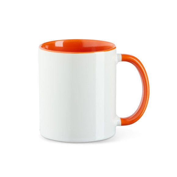 Keramik Tasse zwei Farbig mit Logo bedruckt 330ml