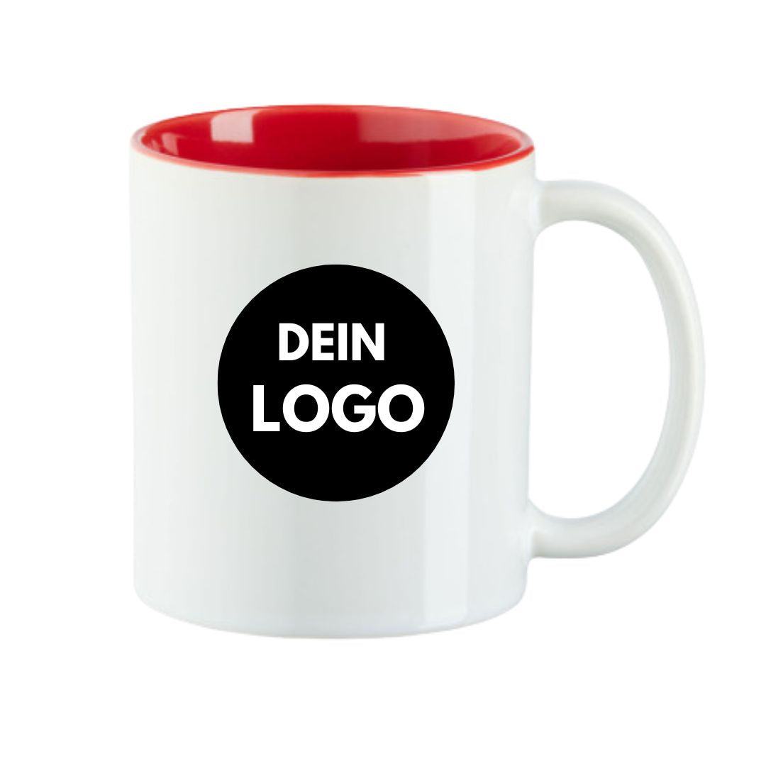 Keramik Tasse innen Farbig mit Logo bedruckt
