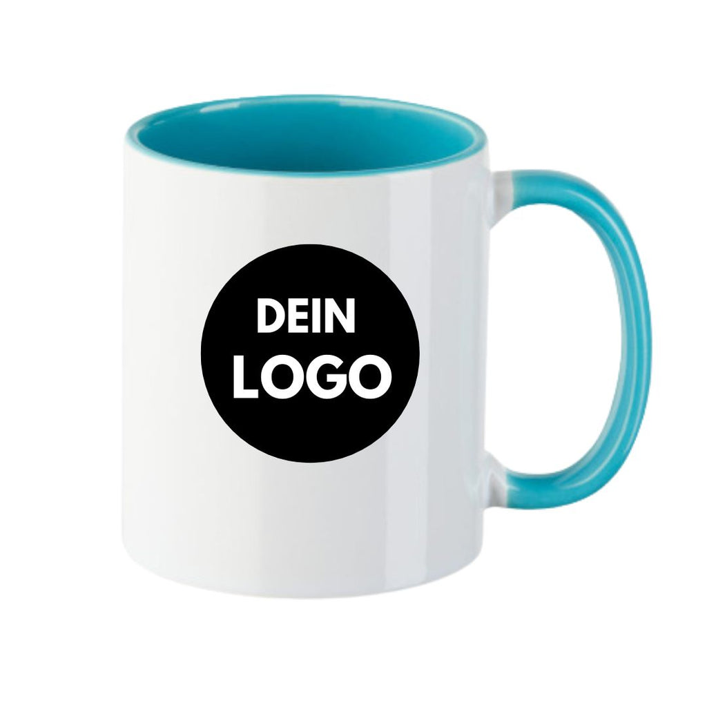 Keramik Tasse zwei Farbig mit Logo bedruckt 330ml